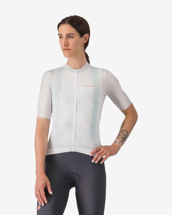 Maillot Castelli Fantasia manche courte blanc femme