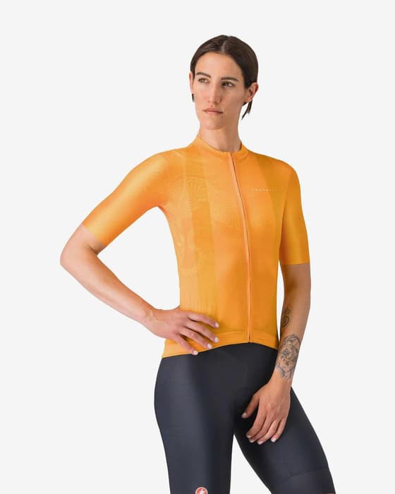 Maillot Castelli Fantasia manche courte orange vif femme