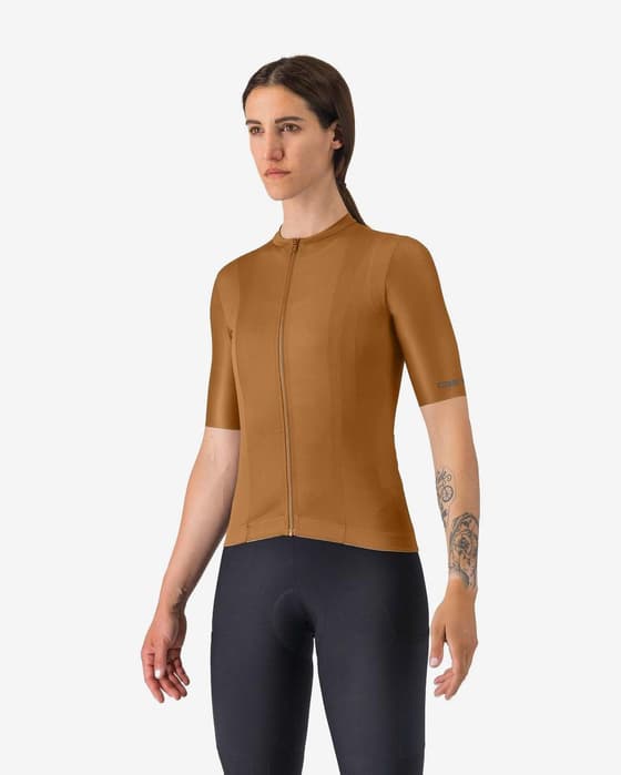 Maillot Castelli Unlimited manche courte marron toffee femme