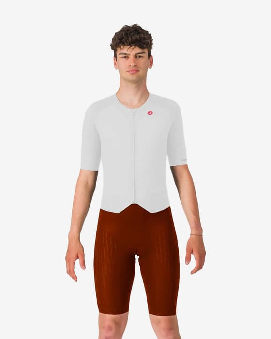 Combinaison intégrale Castelli S Speed courte blanc marron