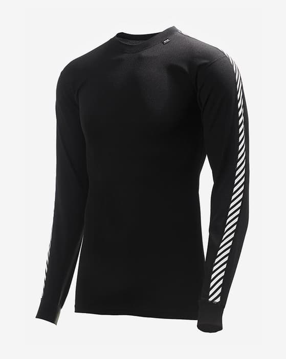 Camiseta interior Helly Hansen Lifa Stripe Crew manga larga negro