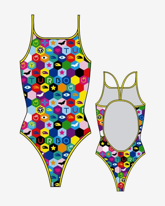 Maillot de bain de natation Turbo Hexa bretelles fines femme