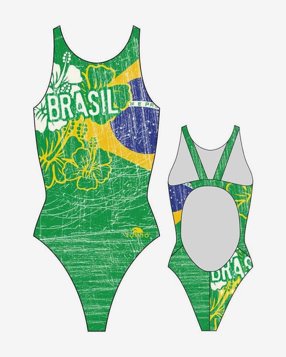 Maillot de bain de natation Turbo Brasil Vintage bretelles larges femme