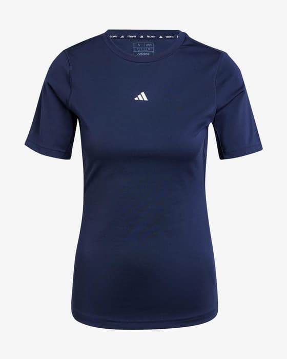 T-shirt adidas Techfit Training manica corta blu navy bianco donna