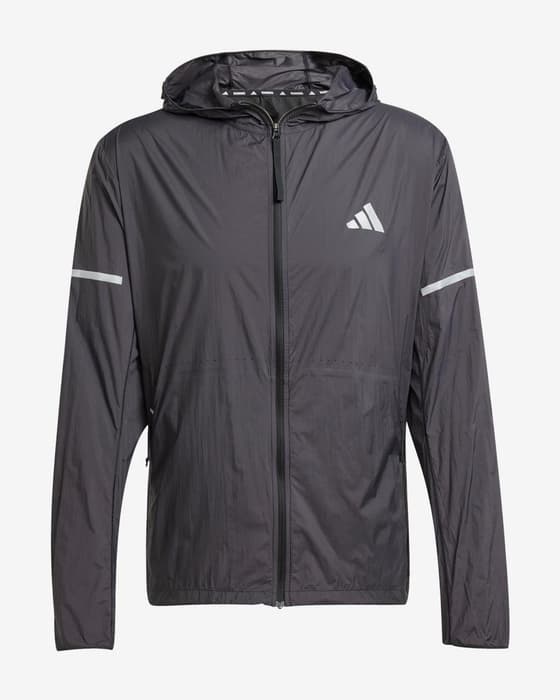 Casaco fino com capucho adidas Ultimate preto puro
