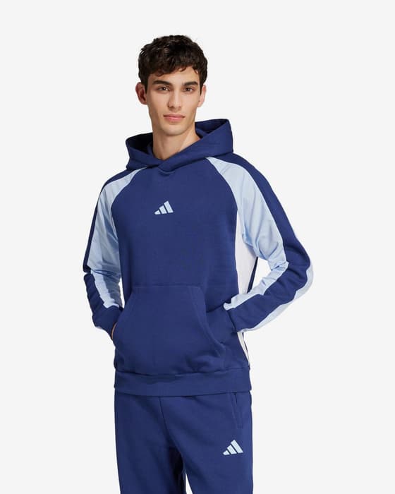 Sudadera con capucha adidas Seasonal Essentials Colorblock azul oscuro azul claro