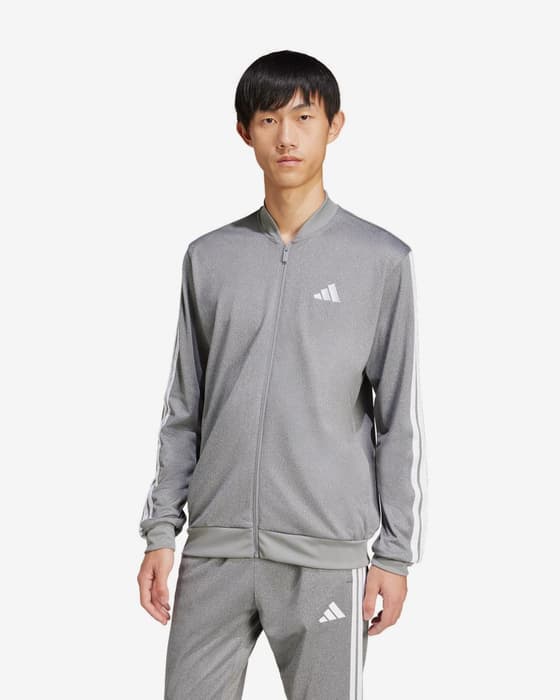 Chaqueta adidas Tricot Regular-Fit Mélange gris blanco