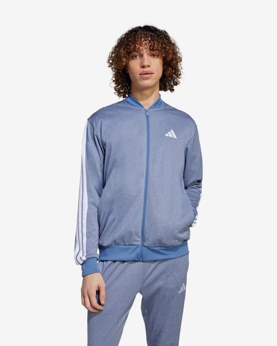 Chaqueta adidas Tricot Regular-Fit Mélange azul blanco