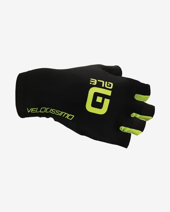 Guantes Alé Velocissimo Crono cortos negro amarillo