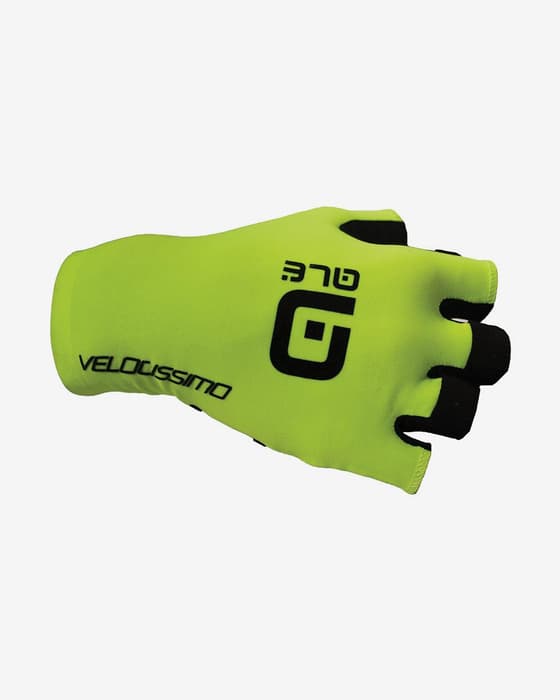 Guantes Alé Velocissimo Crono cortos amarillo fluor