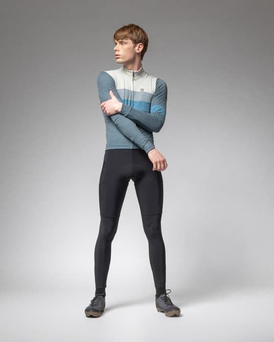 Maillot Alé Wool Line manga larga gris blanco azul