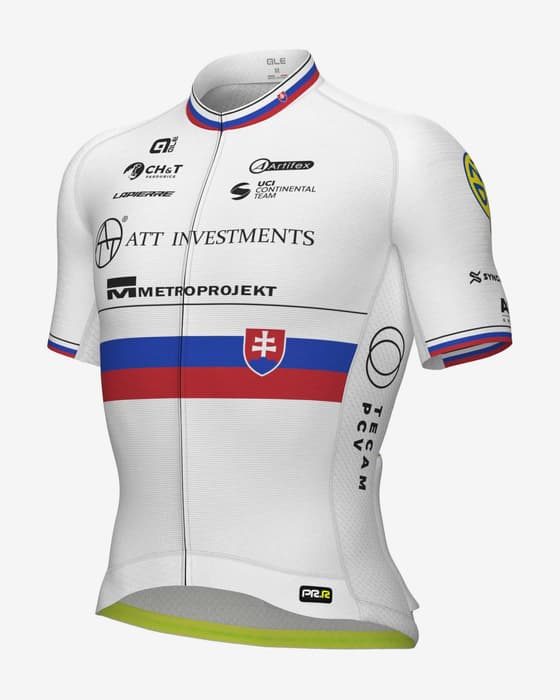 Maillot Team ATT Investments Slovaquian Champion 2024 manche courte blanc