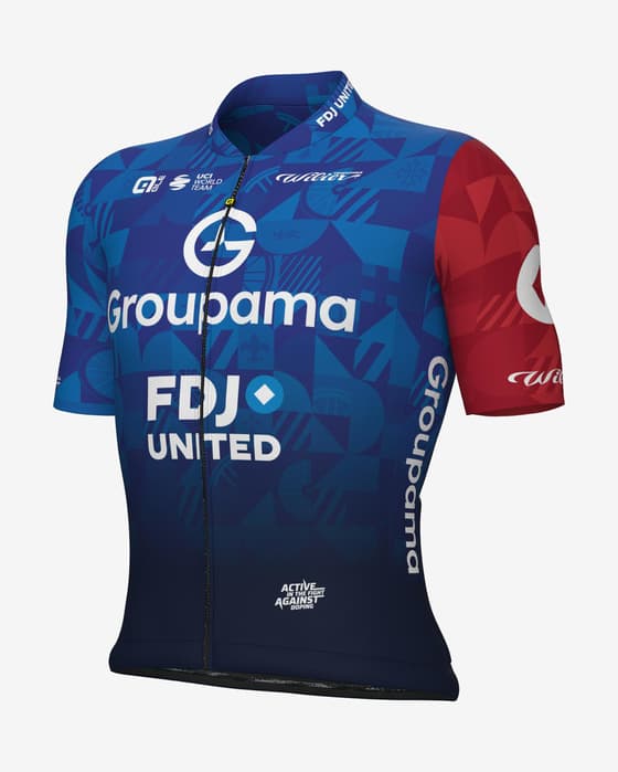 Maillot Groupama-FDJ Tour de France 2025 manches courtes bleu