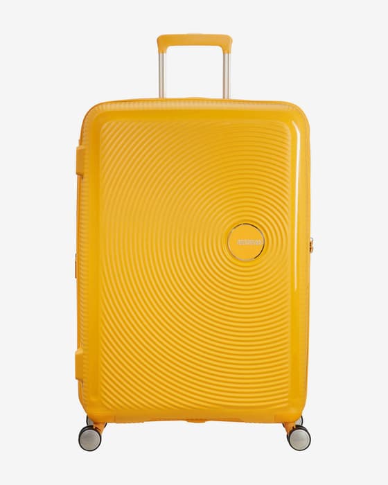 Maleta American Tourister Soundbox Spinner 97L amarillo oscuro