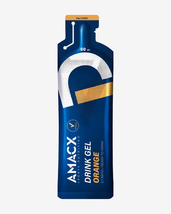Gel energético Amacx Drink Gel sabor laranja 60 ml (12 unidades)
