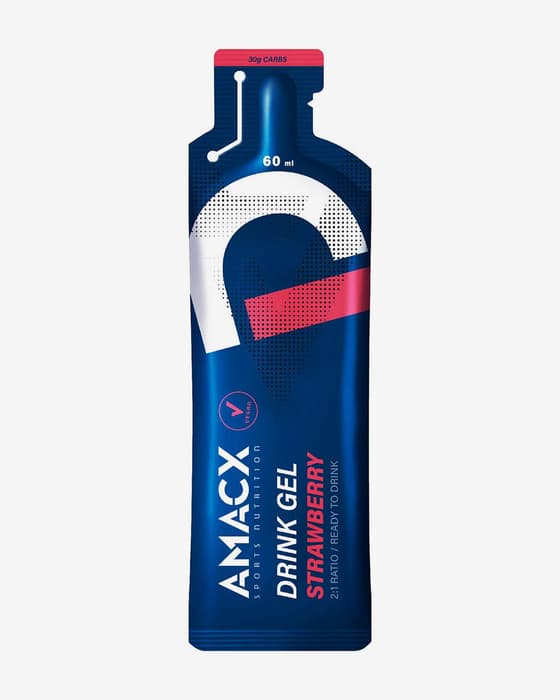 Gel energético Amacx Drink Gel sabor fresa 60 ml (12 unidades)