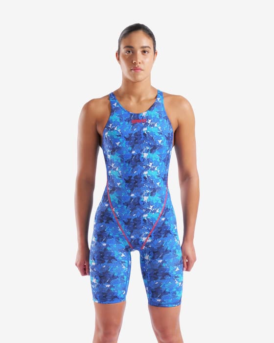 Arena Powerskin ST Next Splashy badpak multicolor blauw vrouw