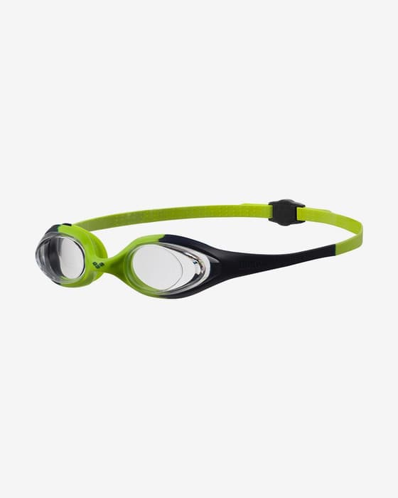 Gafas de natación Arena Spider Junior verde lentes transparentes