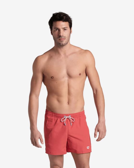 Arena Pro File Beach Logo Swim Shorts Red