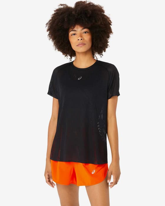 T-shirt ASICS Metarun Short Sleeve Top black women.