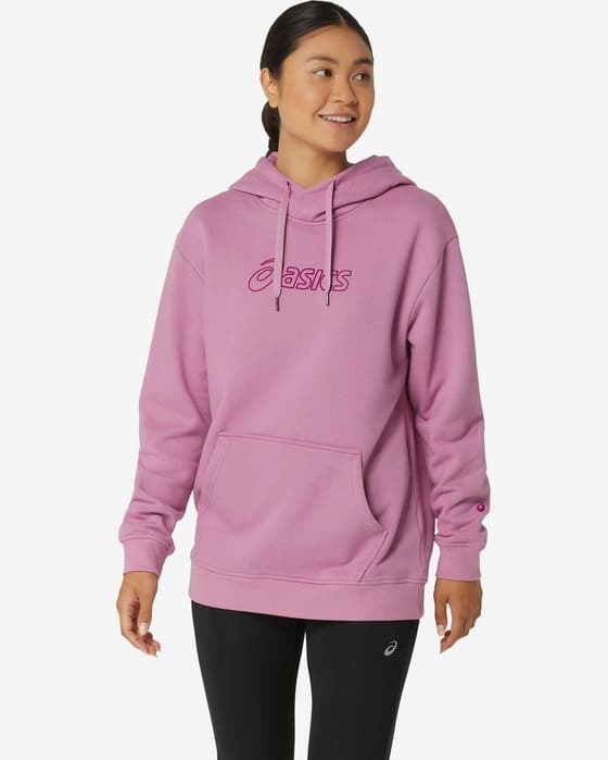 Sweatshirt à capuche ASICS Sweat Full Logo rose femme