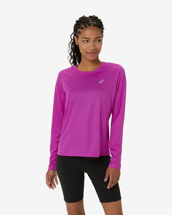 Camiseta ASICS Core manga larga lila mujer