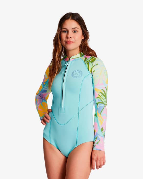 Traje neopreno Billabong Salty Dayz 2/2 mm azul verde rosa mujer