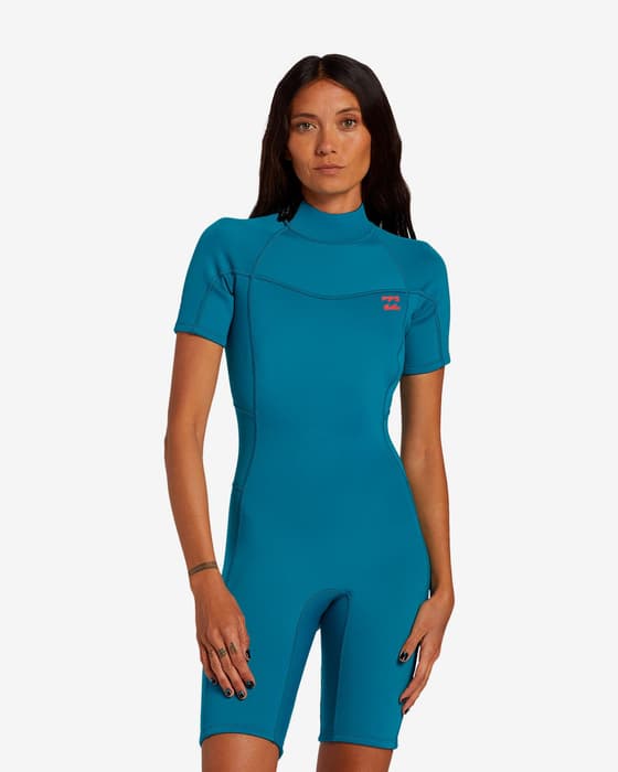 Traje neopreno corto Billabong Foil 2 mm azul mujer