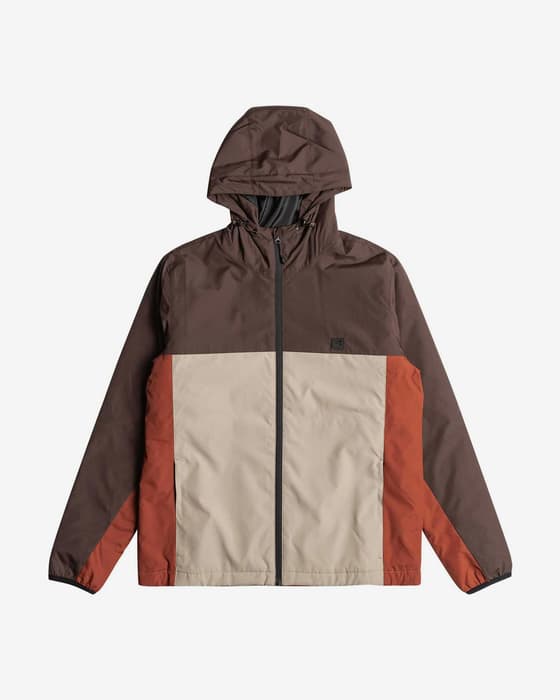 Chaqueta con capucha Billabong Transport marrón blanco rojo