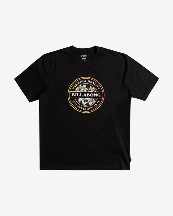 Camiseta Billabong Rotor Fill manga corta negro naranja
