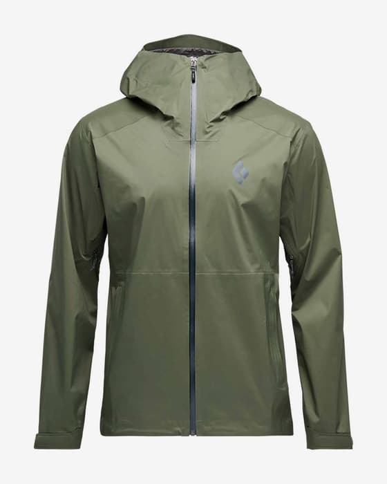 Giacca con cappuccio Black Diamond Fineline Stretch verde scuro