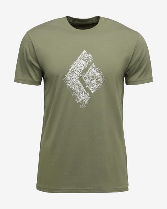 Camiseta Black Diamond Engineered Diamond manga corta verde bosque