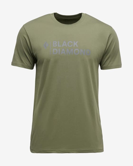 Camiseta Black Diamond Mini Stacked manga corta verde bosque