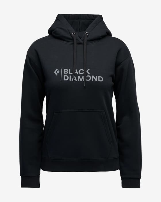Sudadera con capucha Black Diamond Mini Stacked negro mujer