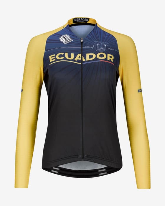 Maillot Bioracer Icon Fédération Équateur manches longues bleu femme