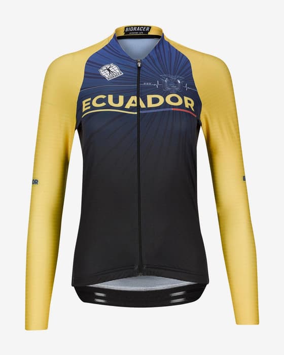 Maillot Bioracer Icon Fédération Équateur manches longues bleu