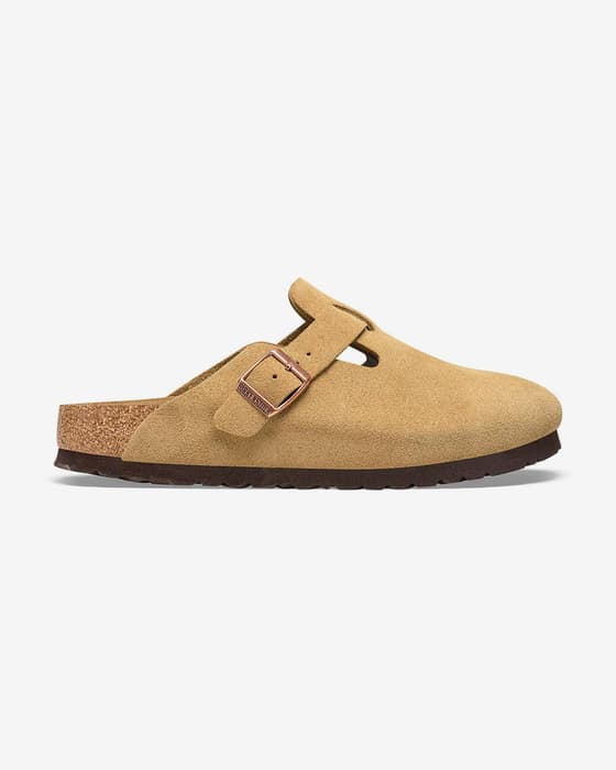 Zuecos Birkenstock Boston VL Ancho Estrecho beige