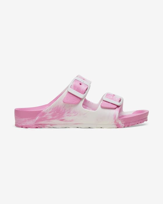 Sandali Birkenstock Arizona Narrow rosa bianco per bambini