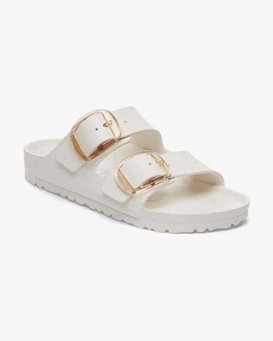 Birkenstock Arizona Big Buckle Narrow sandalen wit goud