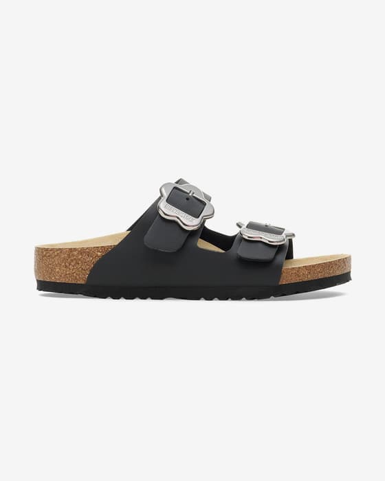 Birkenstock Arizona Sandals Flower Buckle Narrow Black Kids