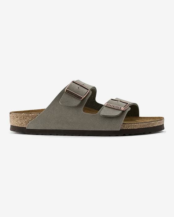 Birkenstock Arizona Birko-Flor Nubuck Sandals Grey