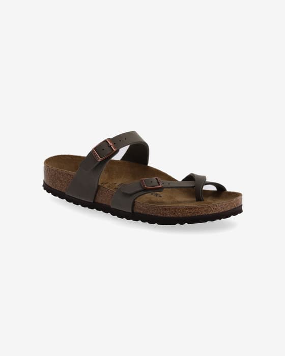Sandalias Birkenstock Mayari Birko-Flor Nubuck Ancho Normal gris mujer
