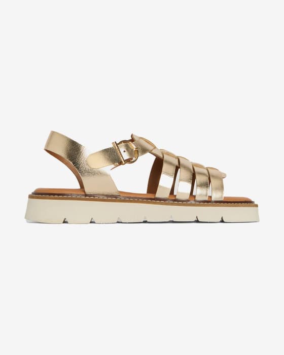 Sandalias Barbour Otterburn Fisherman dorado mujer