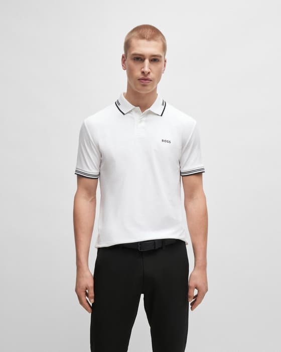 Polo Boss Green Paul manga corta blanco puro
