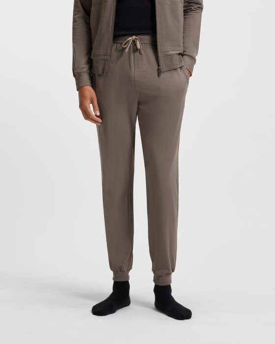 Pantalón largo BOSS Basic Small Logo marrón oscuro