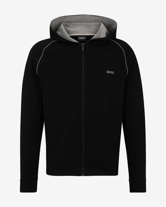 Sudadera con capucha BOSS Small Logo Full Zip negro