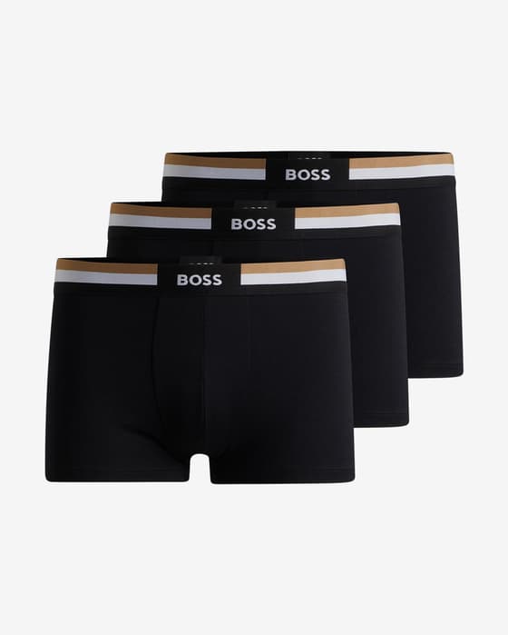 Bóxer BOSS Motion negro blanco beige (3 unidades)