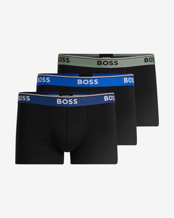 Bóxer BOSS Trunk Power negro azul verde (3 unidades)