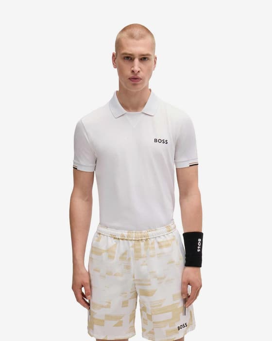 Polo BOSS Green Palle manga corta blanco puro
