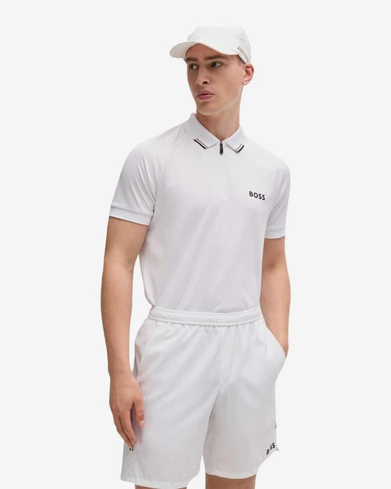 Polo BOSS Green Philix manga corta blanco puro